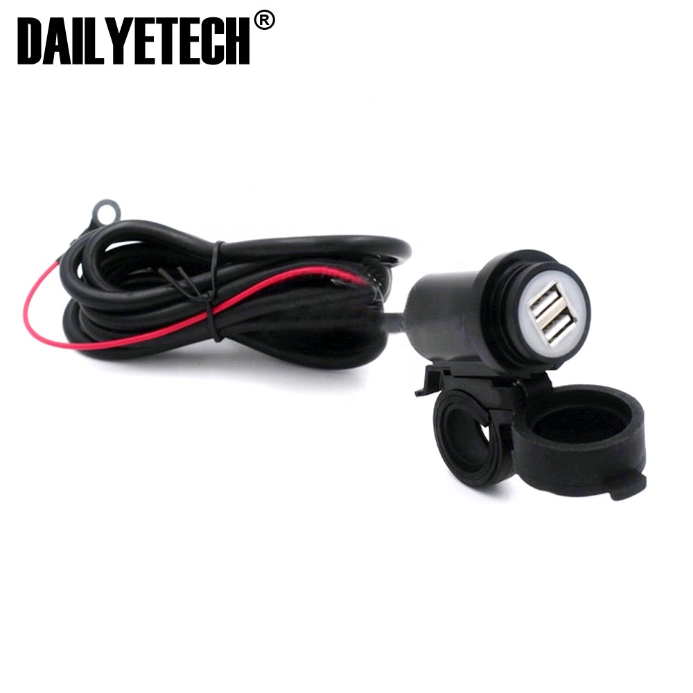 5V 2.1A Double USB Charger Adapter for Moto Motorcycle